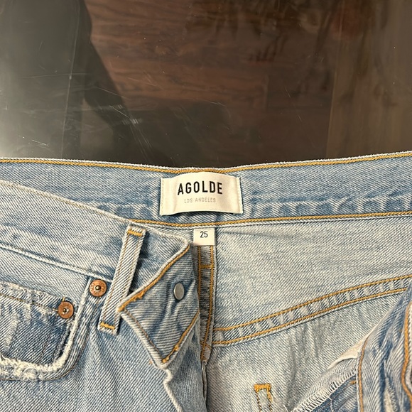 AGOLDE Riley High Rise Straight Crop Jeans Shatter 25 - Picture 3 of 6